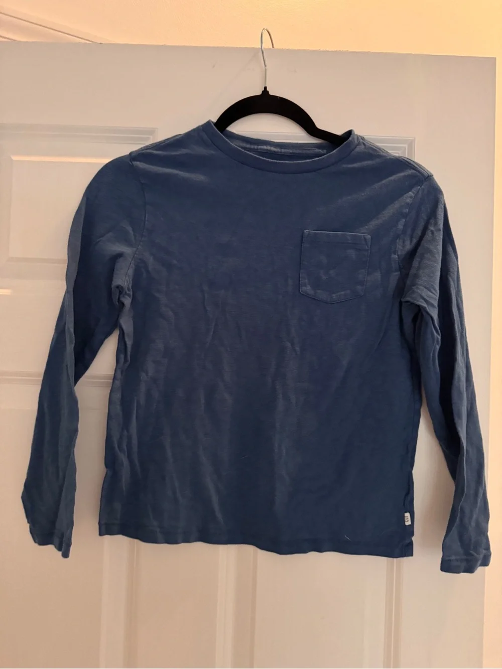GAP kids Long-Sleeve Pocket Tee - Slate Blue